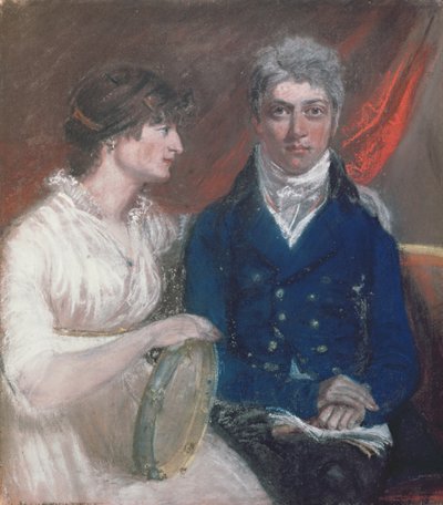 Benjamin Thompson ve Eşinin Portresi by John Raphael Smith