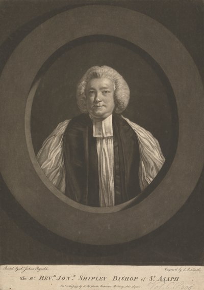 Rahip Jonathan Shipley, Aziz Asaph Piskoposu by John Raphael Smith
