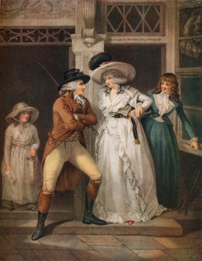 Taverna Kapısı, Baştan Çıkarıcı Tarafından Terk Edilen Laetitia Kasabaya Atıldı, 1789 by John Raphael Smith