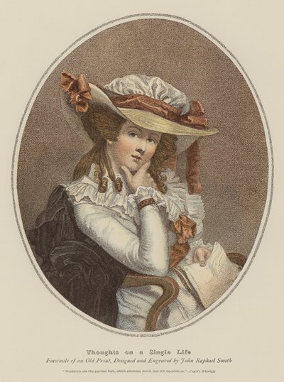 Bekar Bir Hayat Üzerine Düşünceler (chromolitho) by John Raphael Smith