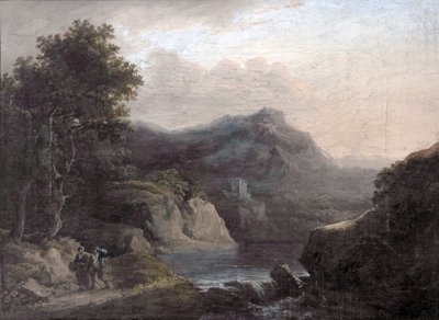 Bir Göl ile Dağ Manzarası by John Rathbone