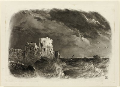 Deniz kenarındaki harap kale by John Rawson Walker
