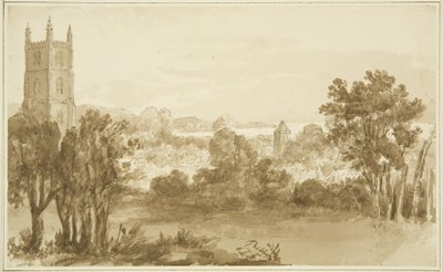 Portbury Kilisesi ve Posset Noktası by John Reverend Eden