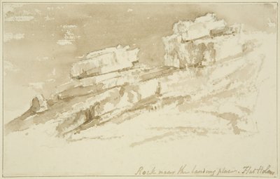 Landing Place, Flat Holm yakınındaki kayalar by John Reverend Eden