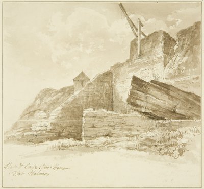 Kayma ve Kaptan Evi, Düz Holm by John Reverend Eden