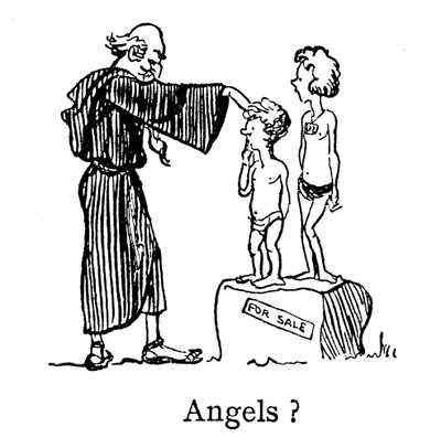 Melekler, Papa Gregory, Angli olmayan, Sed Angeli (Melekler değil, Anglikanlar) (litografi) by John Reynolds