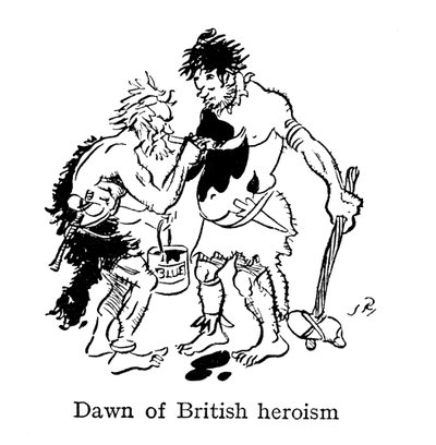 İngiliz kahramanlığının şafağı, eski Britanyalılar kendilerini woad ile boyuyor by John Reynolds