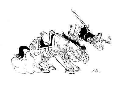 Norman şövalyesi atından düşüyor by John Reynolds