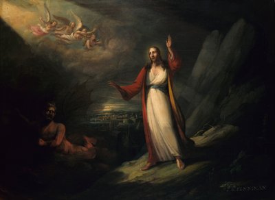 Şeytan Tarafından Baştan Çıkarılan İsa, 1818. by John Ritto Penniman