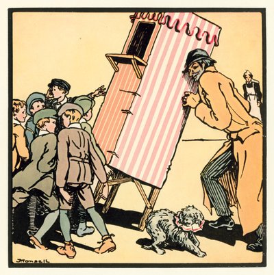 Kensington Rhymes: The Punch And Judy Show (renkli lito) by John Robert (after) Monsell