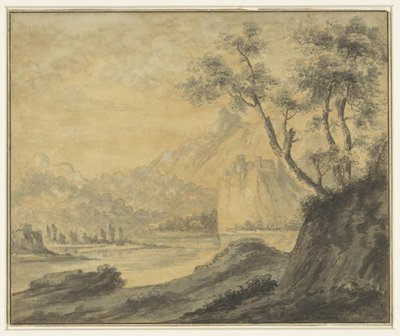 Kayalar ile nehir manzarası by John Robert Cozens (manner of)