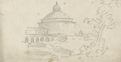 Ariccia (kağıt üzerinde grafit) by John Robert Cozens