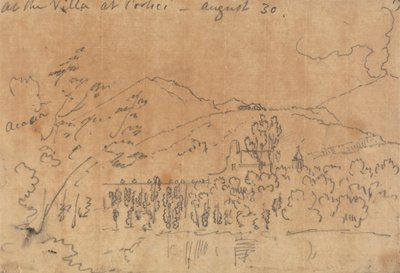 Portici'deki Villa'da, 30 Ağustos by John Robert Cozens