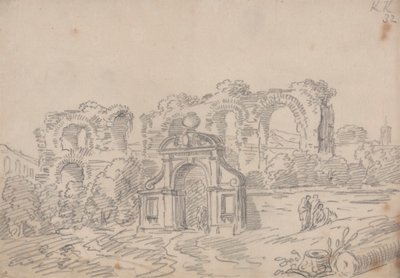 Barok Kemer ve Roma Su Kemeri Harabeleri by John Robert Cozens