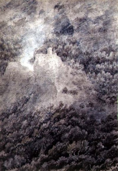 Bolzano ve Trent arasında (kalem, sulu boya ve kağıt üzerine yıkama) by John Robert Cozens
