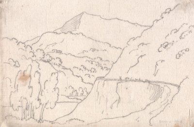 Tavarnelle ve Capriano Arasında by John Robert Cozens