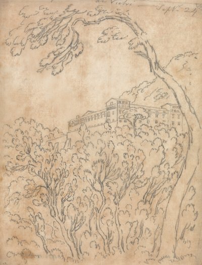 Vietri'deki manastır by John Robert Cozens
