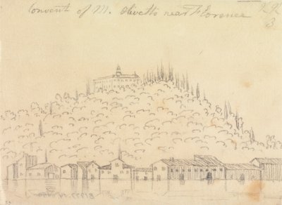 Floransa yakınlarındaki Monte Olivetto Manastırı by John Robert Cozens