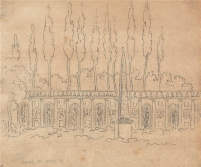 Bir Villanın Bahçesinde by John Robert Cozens