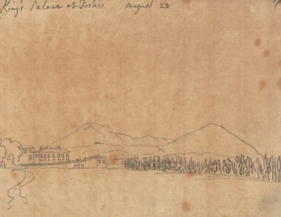 Portici'deki Kral Sarayı, 28 Ağustos by John Robert Cozens