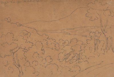 Viterbo Tepesi'nden Vico Gölü by John Robert Cozens