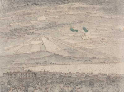 Sir William Hamilton'ın Villası, Portici'den Napoli by John Robert Cozens