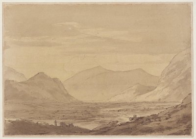 Chiavenna yakınlarında (kalem ve mürekkep, kağıt üzerine sulu boya) by John Robert Cozens
