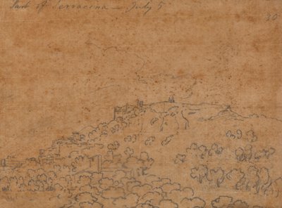Terracina'nın bir parçası, 5 Temmuz by John Robert Cozens