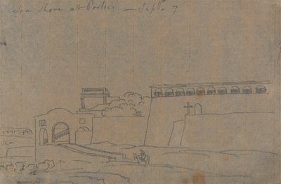 Portici'de Deniz Kıyısı, 7 Eylül by John Robert Cozens