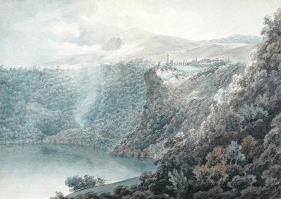 Nemi Gölü ve Kasabası by John Robert Cozens