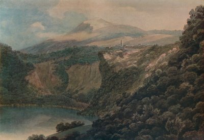 Nemi Gölü ve Kasabası, 1778 by John Robert Cozens