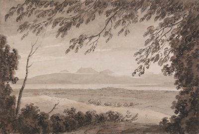Bern Kantonu'ndan Cenevre Gölü by John Robert Cozens