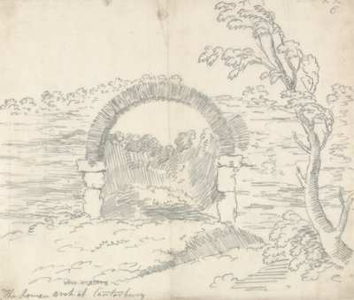 Canterbury'deki Roma Kemeri by John Robert Cozens