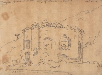 Baia Körfezi'ndeki Venüs Tapınağı, 2 Aralık by John Robert Cozens