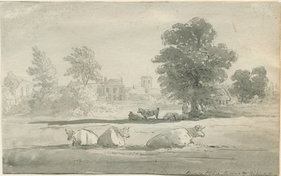 Aldridge - papaz evi: kalem ve yıkama çizimi, nd [19. yüzyıl] by John Robert Fernyhough