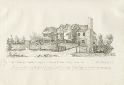 Kingswinford - Bradley Hall: kalem ve mürekkeple çizim by John Robert Fernyhough
