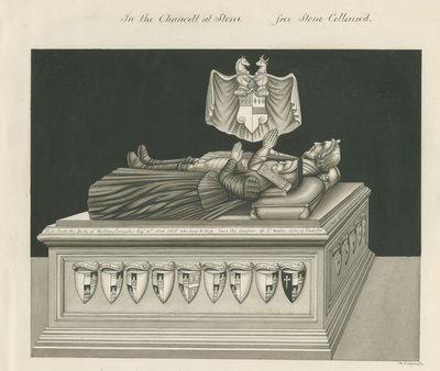 Taş - William Crompton Mezarı: sepya çizimi, nd [19. yüzyıl] by John Robert Fernyhough