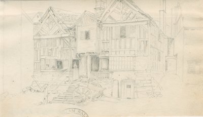 Uttoxeter Kasabası - [Ale Deposu]: karakalem ve [?19. yüzyılın ortası] (çizim) by John Robert Fernyhough