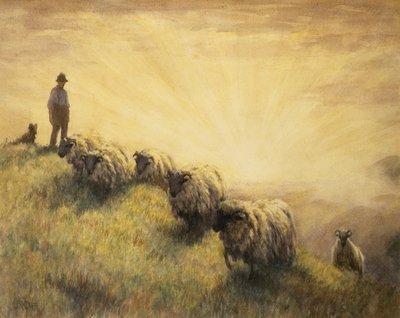 Çoban Sürüsünü Eve Getiriyor by John Robert Keitley Duff