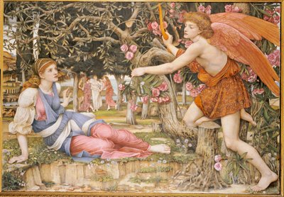 Aşk ve Bakire, 1877 by John Roddam Spencer Stanhope