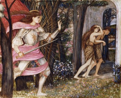 Cennet Bahçesinden Kovulma, 1877 dolayları by John Roddam Spencer Stanhope