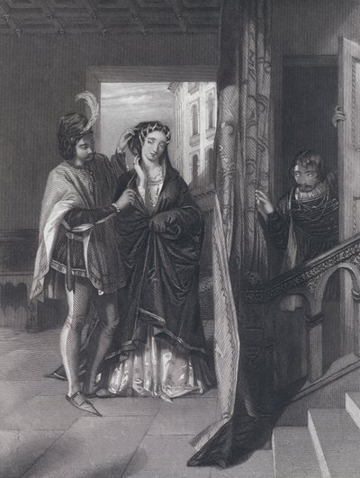 Ölümcül merak (gravür) by John Rogers (after) Herbert