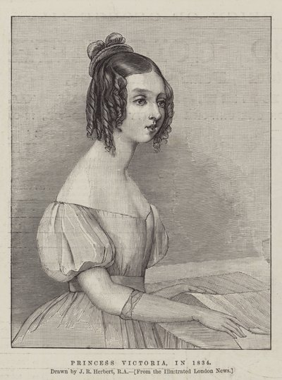Prenses Victoria, 1834 yılında by John Rogers Herbert
