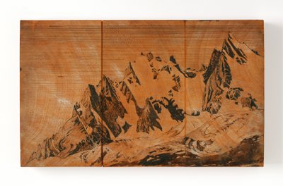 Aiguille Du Midi, Fransa (ahşap üzerine kalem, mürekkep ve sulu boya) by John Ruskin