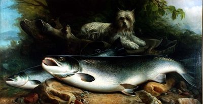 Günün Avını Korumak; Horoz ve Tavuk Somonlu Skye Teriyeri by John Russell