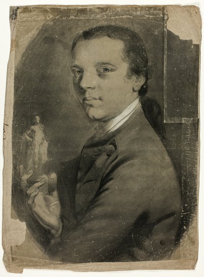 Heykelciği Tutan Genç Adam by John Russell