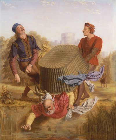 Windsor'un Şen Kadınları'ndan Datchet Mead'de Buck Washing, III, v by John S. Clifton