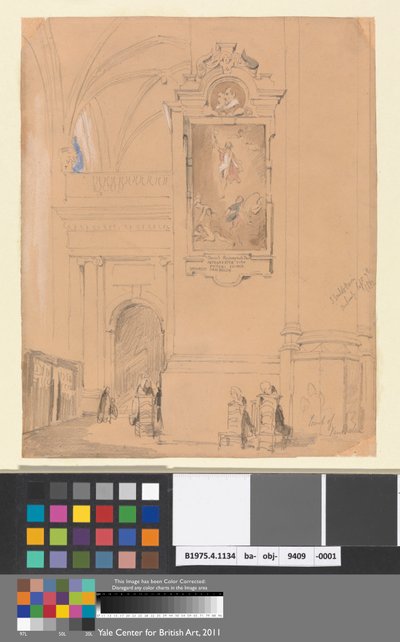 Van Balen'in Mezarı, Anvers, 7 Eylül 1832 by John Scarlett Davis