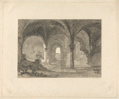 Kirkstall Abbey, Yorkshire'daki Crypt by John Scott
