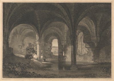 Kirkstall Abbey, Yorkshire'daki Crypt by John Scott
